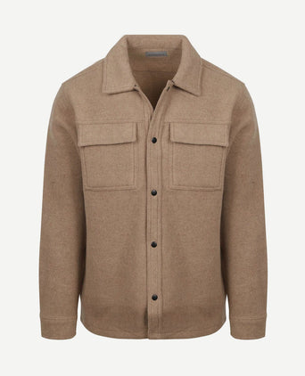 Overshirt wool blend beige