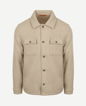 Overshirt wool blend beige