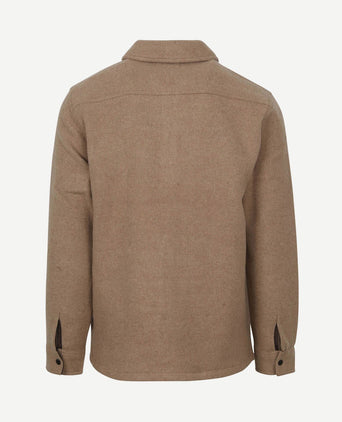 Overshirt wool blend beige