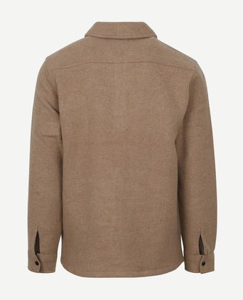Overshirt wool blend beige