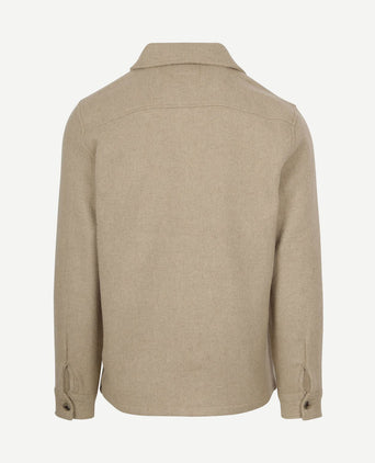 Overshirt wool blend beige