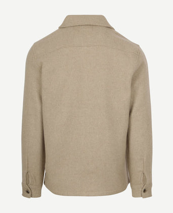 Overshirt wool blend beige