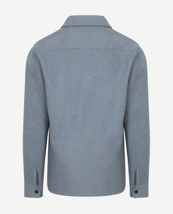 Overshirt wool blend blauw