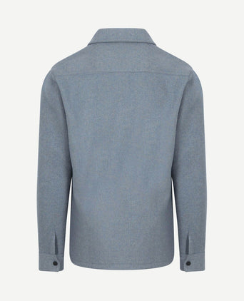 Overshirt wool blend blauw