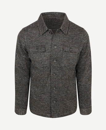 Overshirt wool blend bouclé bruin