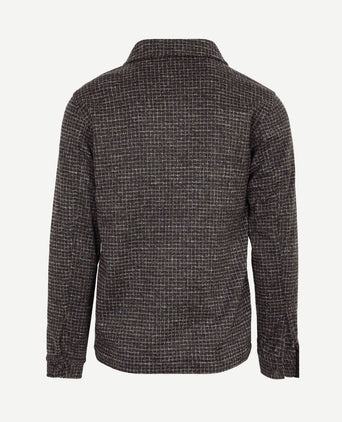 Overshirt wool blend bouclé bruin