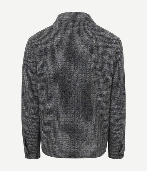 Suitable overshirt wool blend grijs blauw | Regular-fit