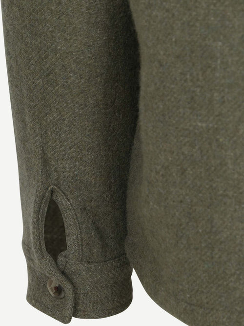 Suitable overshirt wool blend groen | Regular-fit
