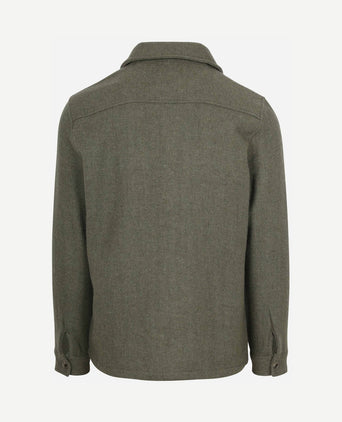 Overshirt wool blend groen