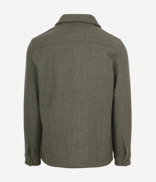 Overshirt wool blend groen