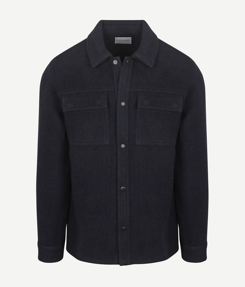 Suitable overshirt wool blend donkerblauw | Regular-fit