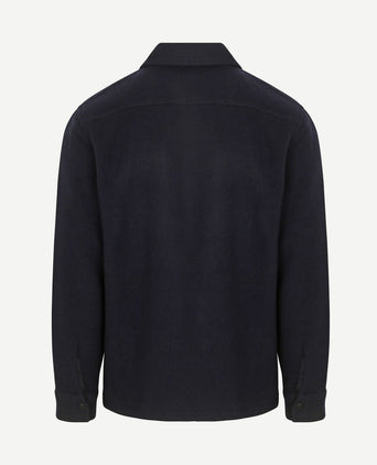 Overshirt wool blend donkerblauw