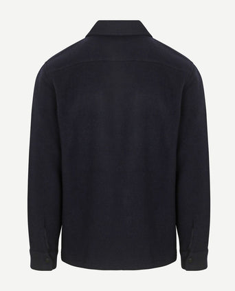Overshirt wool blend donkerblauw