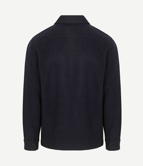 Overshirt wool blend donkerblauw