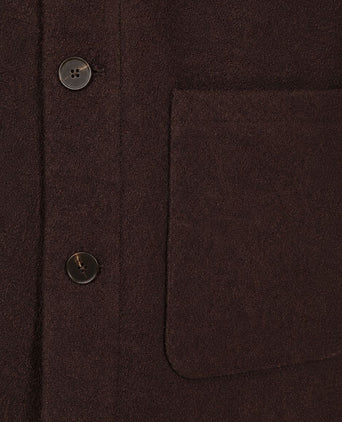 Overshirt wool bouclé bruin