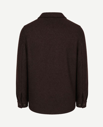 Overshirt wool bouclé bruin