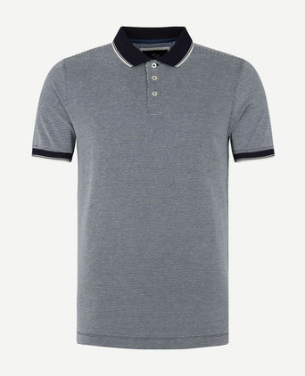 Suitable Oxford polo donkerblauw