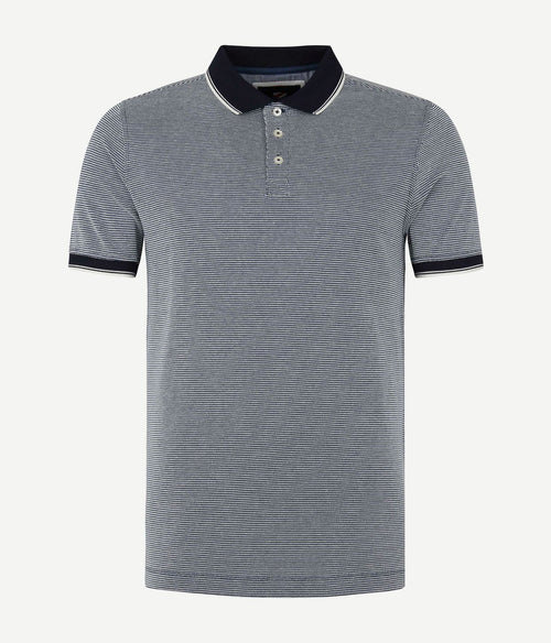 Suitable Oxford polo donkerblauw