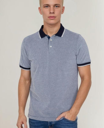 Suitable Oxford polo donkerblauw