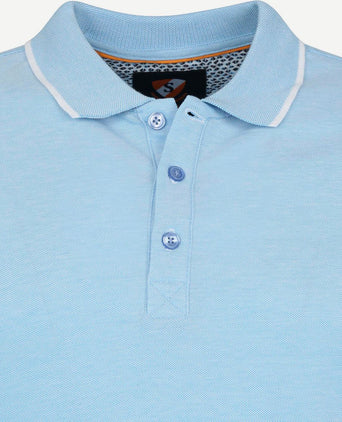 Suitable Oxford polo lichtblauw