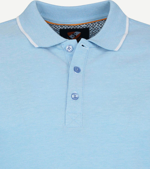 Suitable Oxford polo lichtblauw