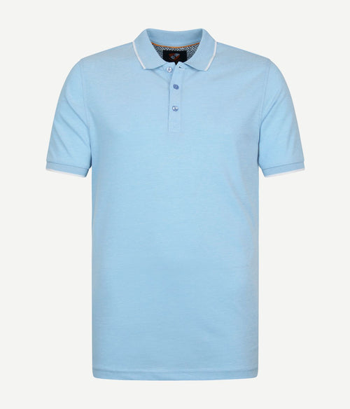 Suitable Oxford polo lichtblauw