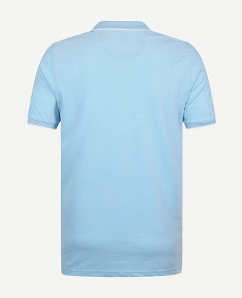Suitable Oxford polo lichtblauw