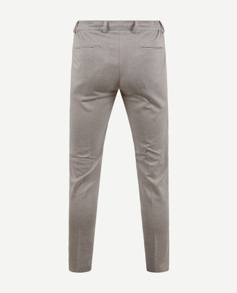 Suitable pantalon jersey pied de poule beige | Slim-fit