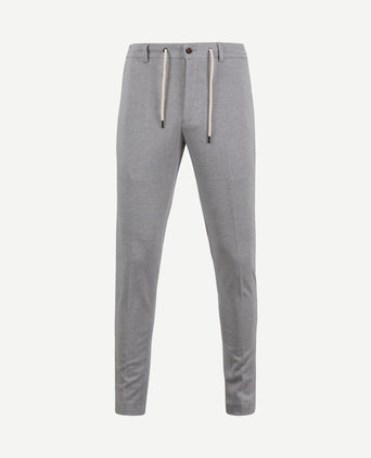 Pantalon jersey pied de poule grijs