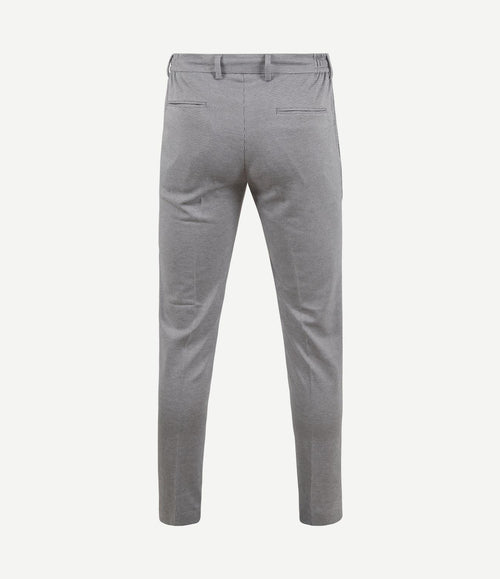 Pantalon jersey pied de poule grijs