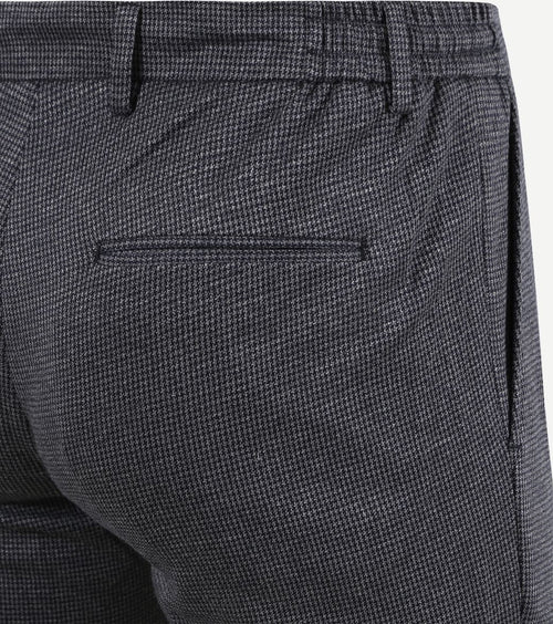 Suitable pantalon jersey pied de poule donkerblauw