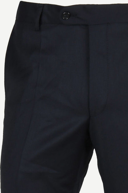 Suitable pantalon piga wol donkerblauw