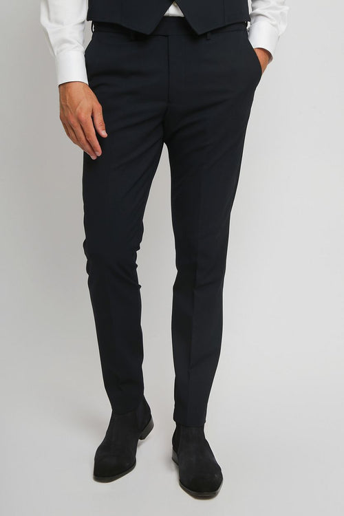 Suitable base pantalon donkerblauw | Slim-fit