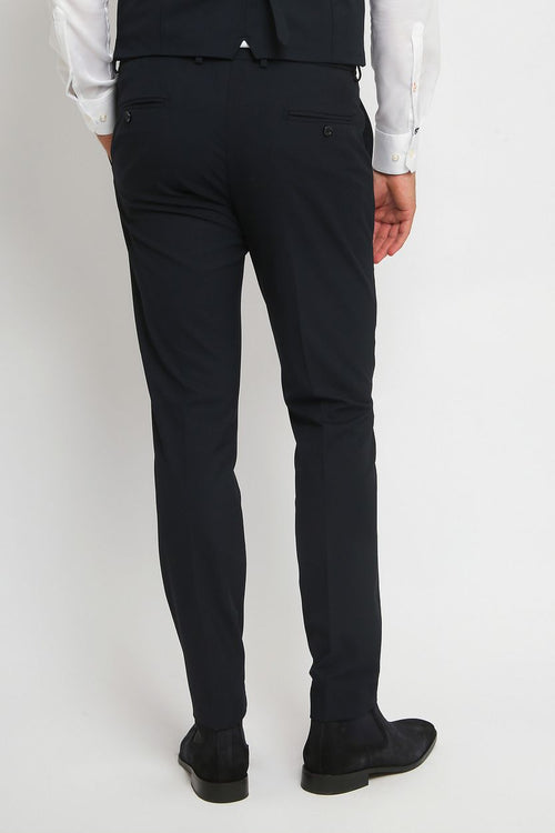 Suitable base pantalon donkerblauw | Slim-fit