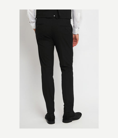 Suitable base pantalon zwart | Slim-fit