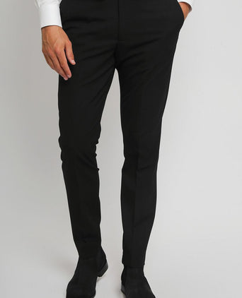 Suitable base pantalon zwart | Slim-fit