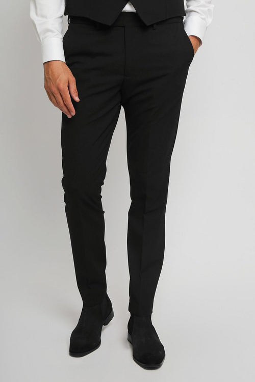 Suitable base pantalon zwart | Slim-fit