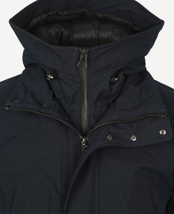 Parka zwart mountain donkerblauw