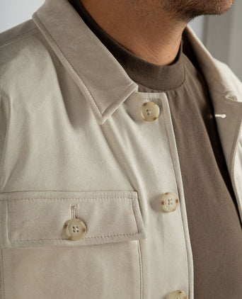 Suitable pasetta overshirt ecru | Regular-fit