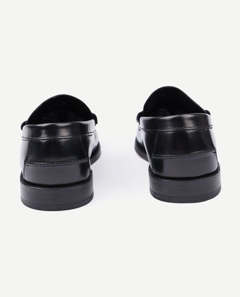 Penny loafers leer zwart