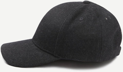 Cap wool blend antraciet