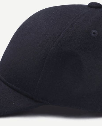 Cap wool blend donkerblauw