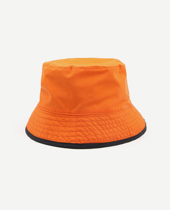 Reversible bucket hat donkerblauw oranje