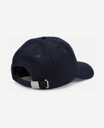 Cap wool blend donkerblauw