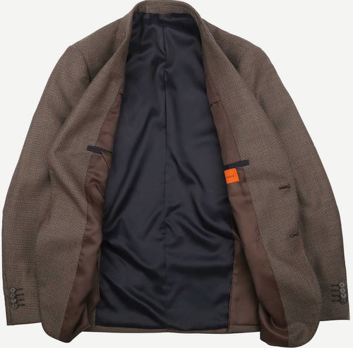 Suitable pied de poule colbert wol bruin