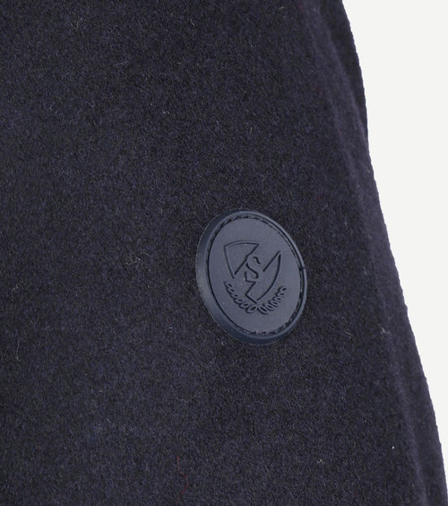 Suitable pilot jas melton wol donkerblauw