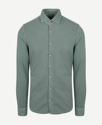 Suitable piqué overhemd groen