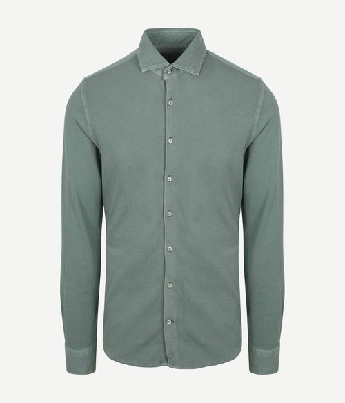 Suitable piqué overhemd groen