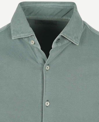 Suitable piqué overhemd groen