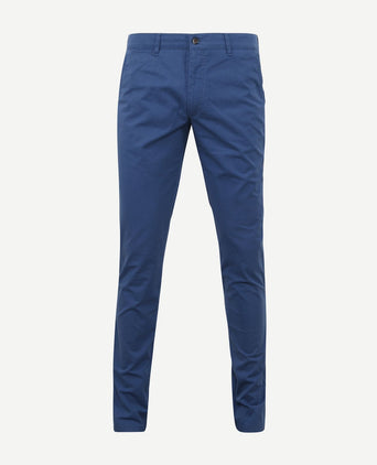 Suitable Plato chino blauw | Slim-fit